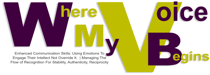 Enhanced Communication Skills: Using Emotions To Engage Their Intellect Not Override It.  | Managing The Flow of Recognition For Stability, Authenticity, ReciprocityWMVBhereyoiceegins