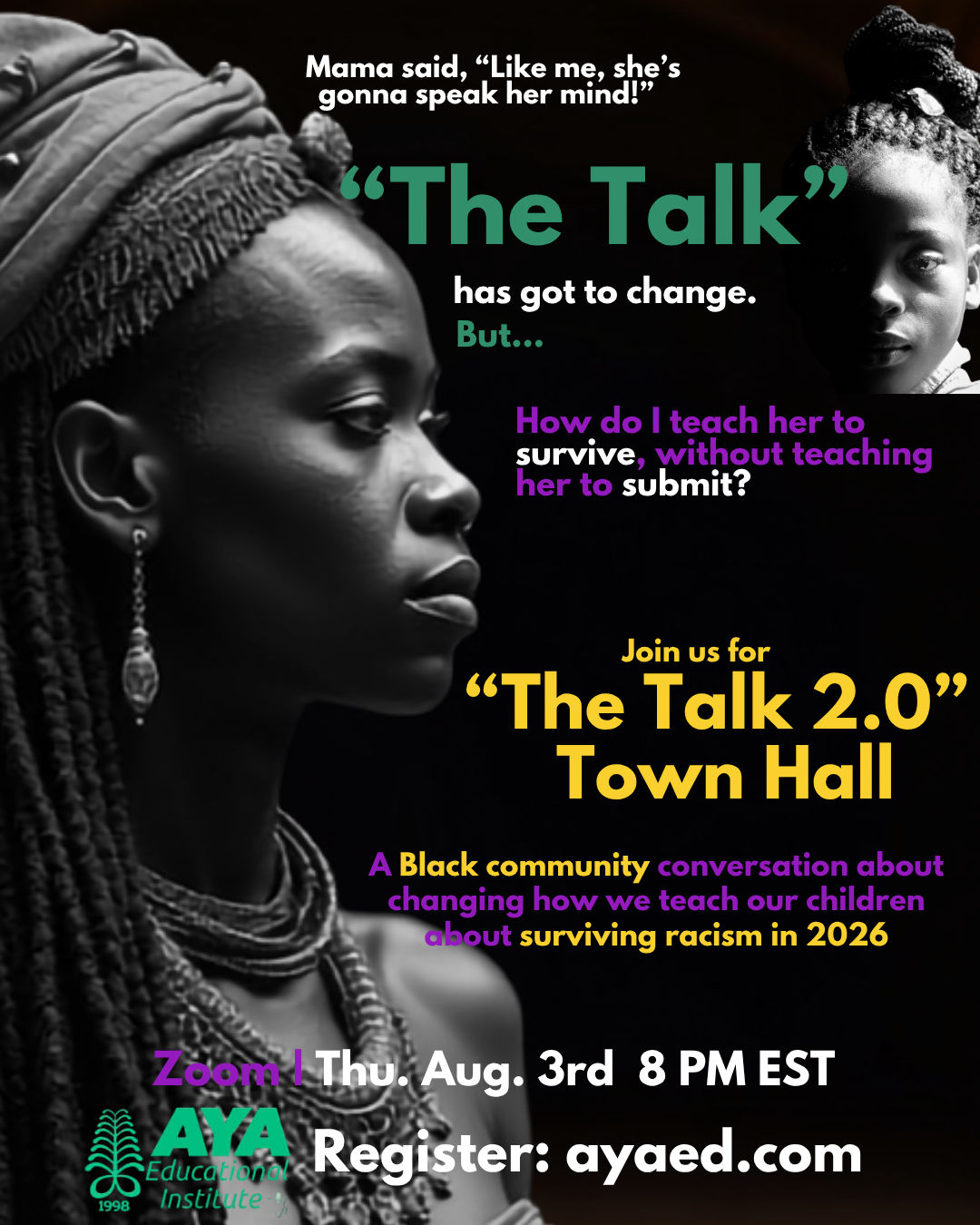 Black mother and daughter featured in The Talk 2.0 campaign